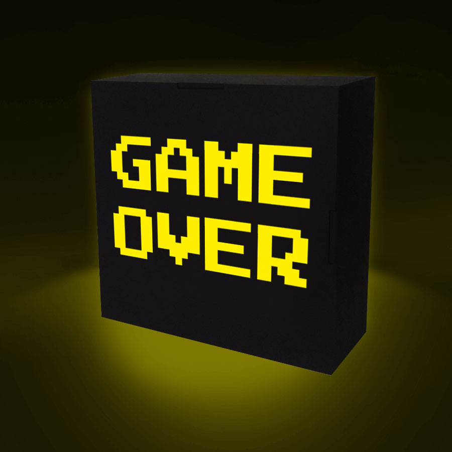 Caixa Luminária Game Over Flat - Imagem 2