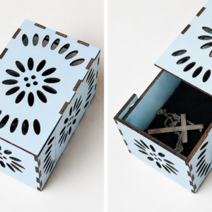 Caixa Porta Bijuteria em MDF pintada à mão - Kit com 3 peças.